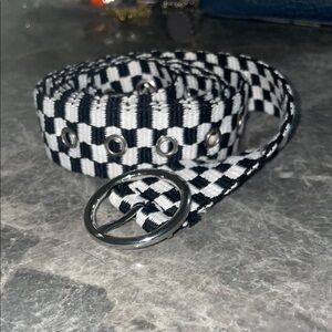 Black and White Checkered Belt